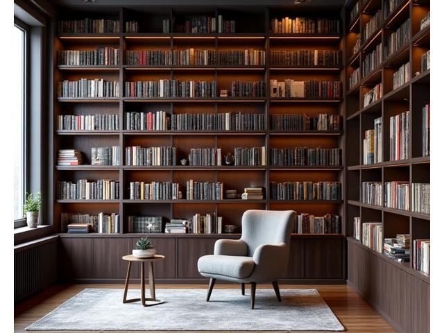 Raumhohe Bibliothekswand